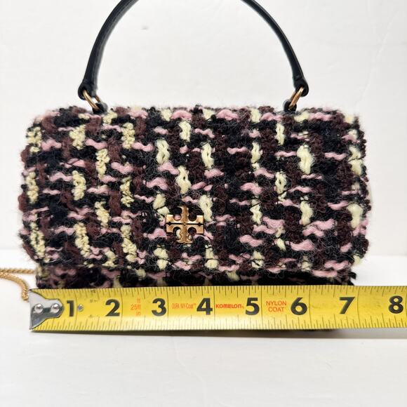 Tory Burch New Mini Kira Tweed Top Handle Chain Wallet Crossbody - Picture 14 of 16